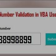 VBA User Form Validation For Mobile Number Input