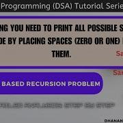 Choice Based Recursion Problem 2 DSA Tutorial Using Java Competitive Programming Using Java
