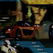 THE FAST AND THE FURIOUS 3 TOKYO DRAFT MAIN MENU