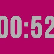 52 Second Countdown Timer No Music With Alarm Clock At The End