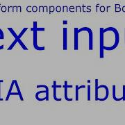 E12 Blazor Form Components For Bootstrap ARIA Assistive Technology