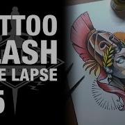 How To Paint Tattoo Flash Tattoo Flash Time Lapse 5 Athena