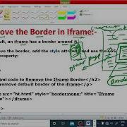 HTML LECTURE 33 REMOVE DEFAULT BORDER FROM IFRAME HTML CODE EnhanceCodeLearning