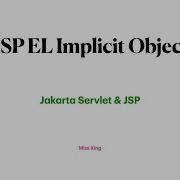 JSP Expression Language Implicit Objects