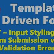12 27 Input Styling On Form Submission Validation Error Template Driven Form Angular Series