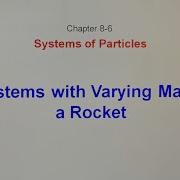 1086 Systems With Varying Mass A Rocket