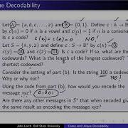Codes And Unique Decodability