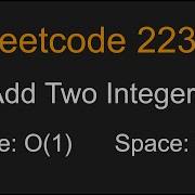 Add Two Integers Leetcode 2235 Python