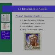 Introduction To Algebra Welcome
