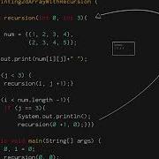 Printing 2d Array Using Recursion