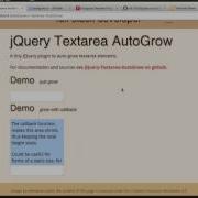 JQuery Textarea AutoGrow