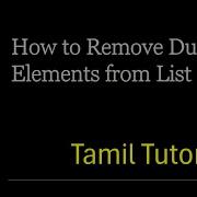 How To Remove Duplicate Elements From List Java Java Tutorial Tamil
