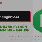 20 Text Alignment HackerRank Python In English NDVA Education Python Programming