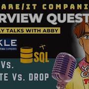 SQL Server Interview Question DELETE Vs TRUNCATE Vs DROP Codewithabby 2026