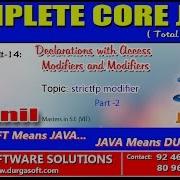 Core Java Declarations With Access Modifiers And Modifiers Strictfp Modifier Part 2
