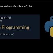 Python Tutorial For Beginners 8 7 Isinstance And Issubclass Functions In Python