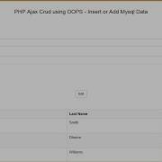 PHP Ajax Crud Using OOPS Update Or Edit Mysql Data