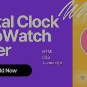 Digital Clock With Stopwatch Timer HTML CSS JavaScript Beginner Friendly With Code