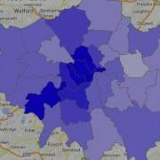 Mean Tax Payers Income Choropleth Visualisation London Boroughs