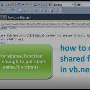 How To Call Shared Function Vb Net