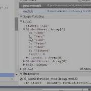 JavaScript Debugging Example