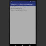 Android Explicit Intent Example Release