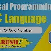 Even Or Odd Number Logical Programming In C Naresh IT