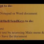VB Script Using SendKeys To Open And Edit Notepad WordPad Documents