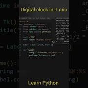 Create A Digital Clock Under One Minute In Python Must Learn Shorts Python