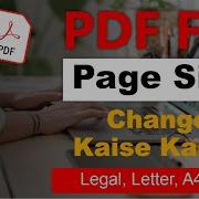 Change Pdf File Page Size A4 Leagal A3 A5 Etc