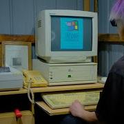 Angry Man S Vintage Beige Computer Office Destruction