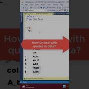 SQL Quotes In Data How To Escape A Quote Shorts