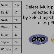 Delete Multiple Records In MySQL By Selecting Checkbox Using PHP