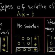 A Unique Solution No Solution Or Infinitely Many Solutions Ax B