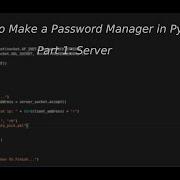 How To Make A Password Manager In Python Part 1 Server