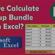 Microsoft Excel Easy Bundle Pricing With A Simple Formula Data Analysis And Handling