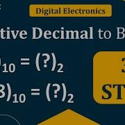Negative Decimal To Binary Conversion Digital Electronics Number System