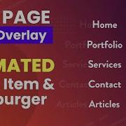 Full Page Responsive Navigation Bar Animated Hamburger Icon Tutorial HTML CSS