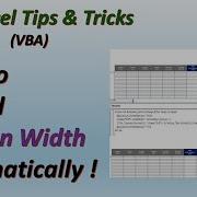 Excel VBA A Click To Extend The Column Width Automatically