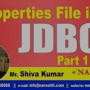 JDBC Tutorials Properties File Part 1 Advanced Java Mr Shiva Kumar