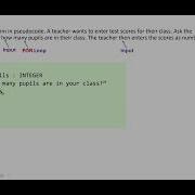 PSEUDOCODE 7 Question 6 ITERATION Count Controlled Loop With User Input As Loop Variable