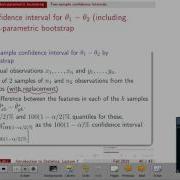 Lec 7H Two Sample Confidence Intervals By Non Parametric Bootstrapping Comparing Means Or Any Other