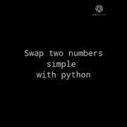Swap Two Numbers In Python Program Python Shorts
