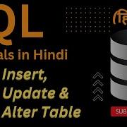 Insert Update Alter Command SQL Tutorials In Hindi
