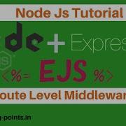 Middleware In Node Js Route Level Middleware Node Js Tutorial Learning Points