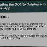 003 Offline Data Storage Using The SQLite Database