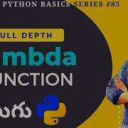 85 Lambda Function In Python In Telugu Python Lambda Function Python Tutorial For Beginners