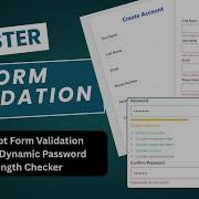 Dynamic Password Strength Checker With Live Feedback JavaScript Form Validation Part 7