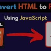 How To Generate PDF In HTML Using JavaScript