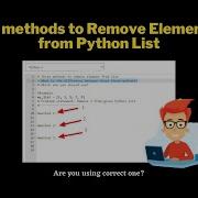 3 Ways How To Remove Element Item From Python List Difference Between Remove Del And Pop
